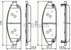 Brake Pad Set, disc brake 0986494370