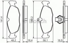 Brake Pad Set, disc brake 0986494413