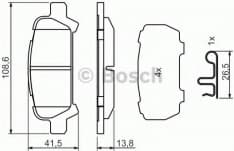 Brake Pad Set, disc brake 0986494445