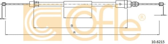 Cable Pull, parking brake 10.6215