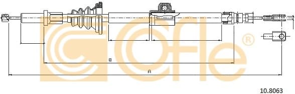 Cable Pull, parking brake 10.8063