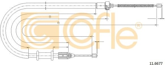 Cable Pull, parking brake 11.6677