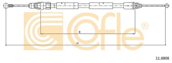 Cable handbrake 11.6808