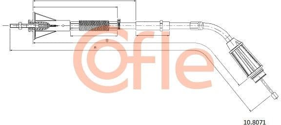 Cable Pull, parking brake 92.10.8071