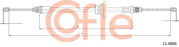 Cable Pull, parking brake 92.11.6806