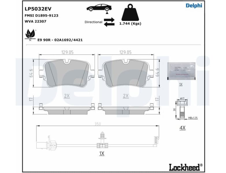 Brake Pad Set, disc brake LP5032EV