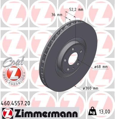 Brake Disc COAT Z 460.4557.20