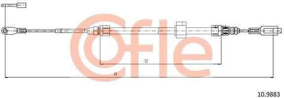 Cable Pull, parking brake 92.10.9883