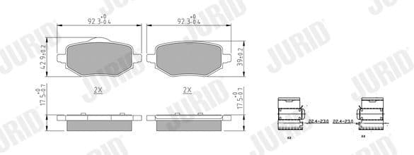 Brake Pad Set, disc brake 573899J