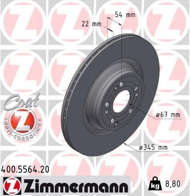 Brake Disc COAT Z 400.5564.20