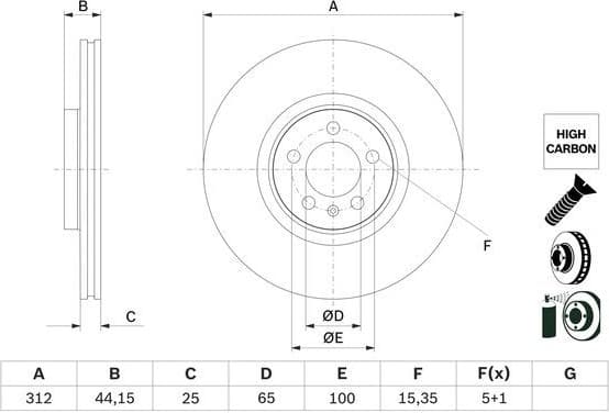 Brake Disc 0 986 479 H30
