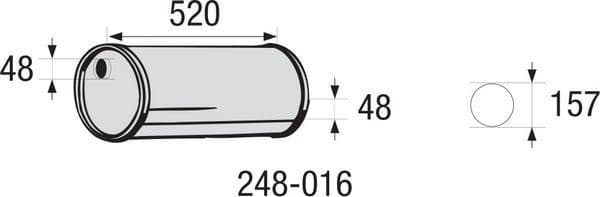 Centre Muffler, universal 248-016