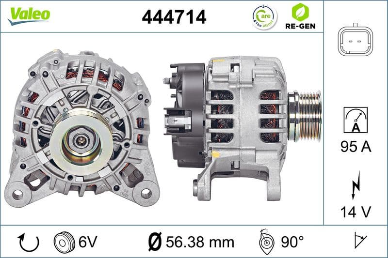 Alternator VALEO RE-GEN REMANUFACTURED 444714