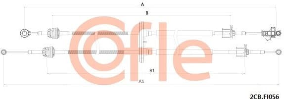 Cable Pull, manual transmission 92.2CB.FI056