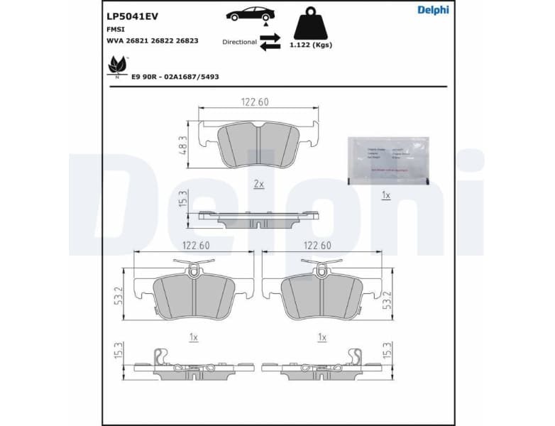 Brake Pad Set, disc brake LP5041EV