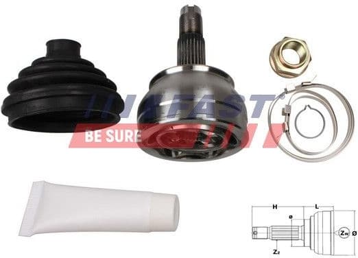 Joint Kit, drive shaft FT25041K