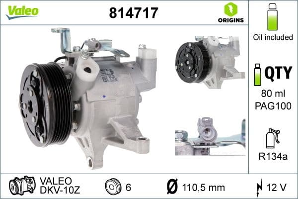 Compressor, air conditioning VALEO ORIGINS NEW OE TECHNOLOGY 814717 - image 5