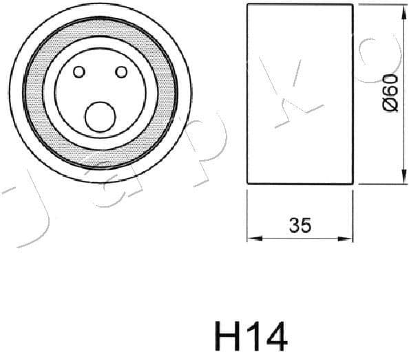 Tensioner, timing belt 45H14 - image 2