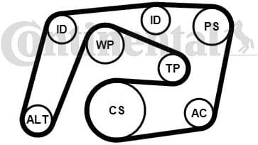V-ribbed Belt Set 6PK2260K1 - image 2