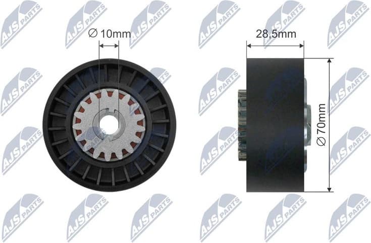 Tensioner Pulley, V-ribbed belt RNK-CT-057