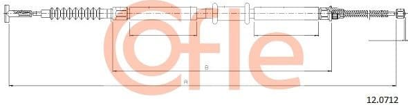 Cable Pull, parking brake 92.12.0712