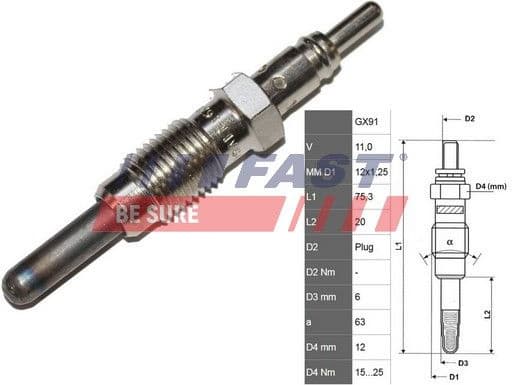 Glow Plug FT82728