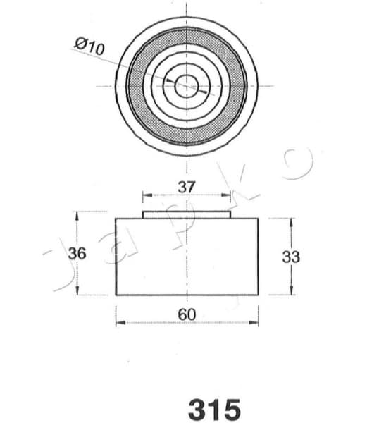 Tensioner, timing belt 45315 - image 2