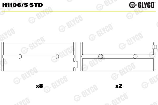 Crankshaft Bearing H1106/5 STD