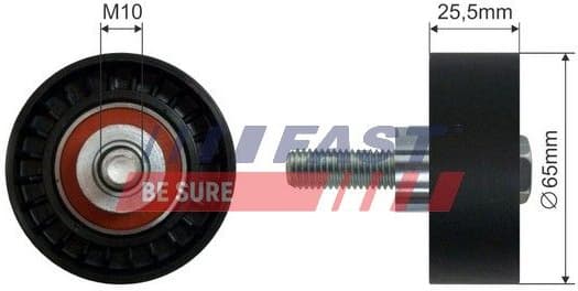Tensioner Pulley, V-ribbed belt FT44538