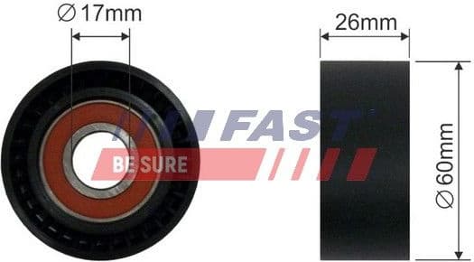 Tensioner Pulley, timing belt FT44565