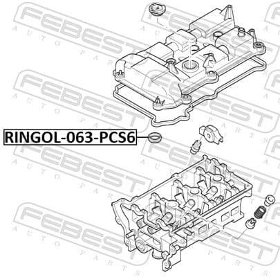 Seal Ring, spark plug shaft RINGOL-063-PCS6 - image 2