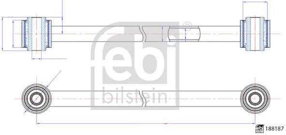 Rod/Strut, wheel suspension 188187