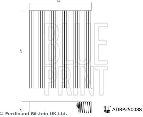 Filter, cabin air ADBP250088