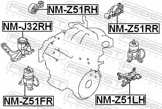 Mounting, engine NM-Z51LH - image 2
