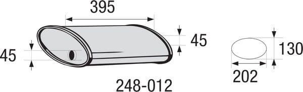 Centre Muffler, universal 248012