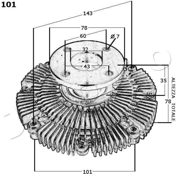Clutch, radiator fan 36101 - image 3