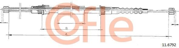 Cable Pull, parking brake 92.11.6792
