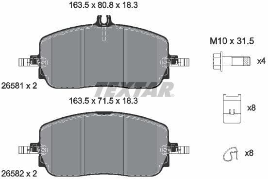 Brake Pad Set, disc brake Q+ 2658101