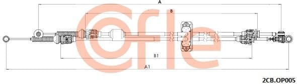 Cable Pull, manual transmission 92.2CB.OP005