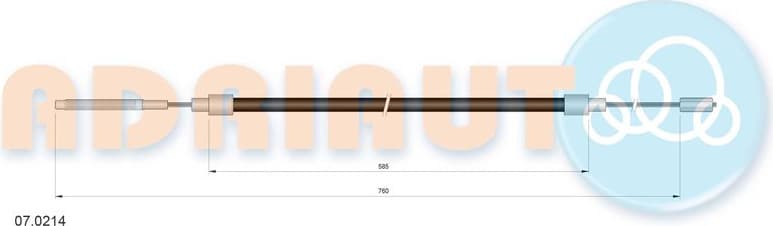 Cable Pull, parking brake 07.0214