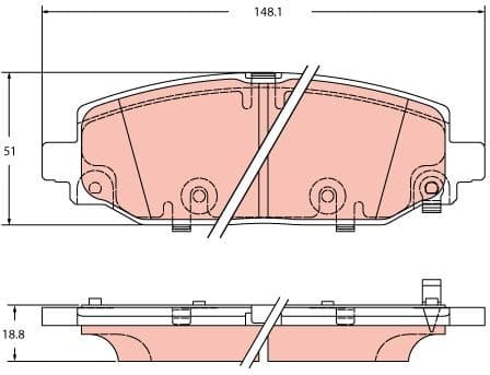 Brake Pad Set, disc brake GDB2360