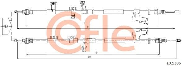 Cable Pull, parking brake 92.10.5386