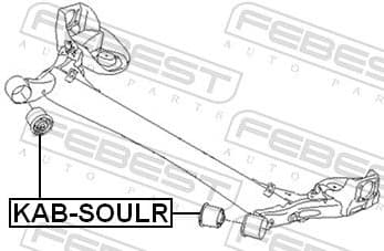 Bushing, axle beam KAB-SOULR - image 2