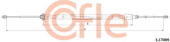 Cable Pull, parking brake 92.1.CT009