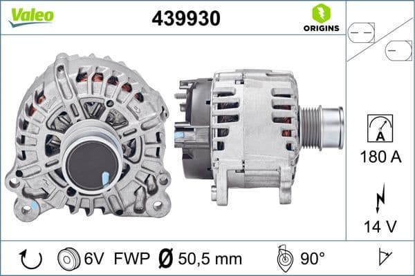 Alternator VALEO ORIGINS NEW OE TECHNOLOGY 439930