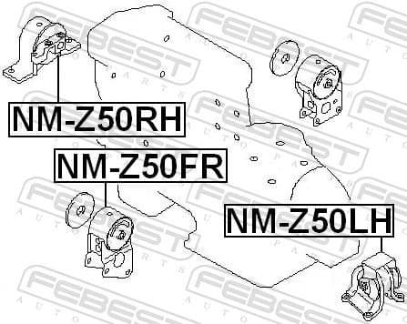 Mounting, engine NM-Z50LH - image 2