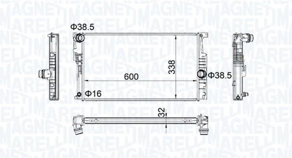 Radiator, engine cooling 350213202200