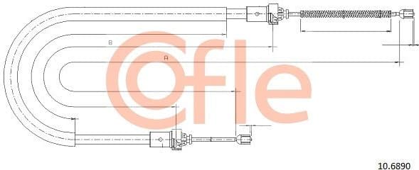 Cable Pull, parking brake 92.10.6890