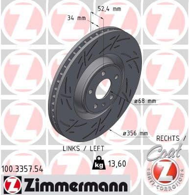 Brake Disc BLACK Z 100.3357.54