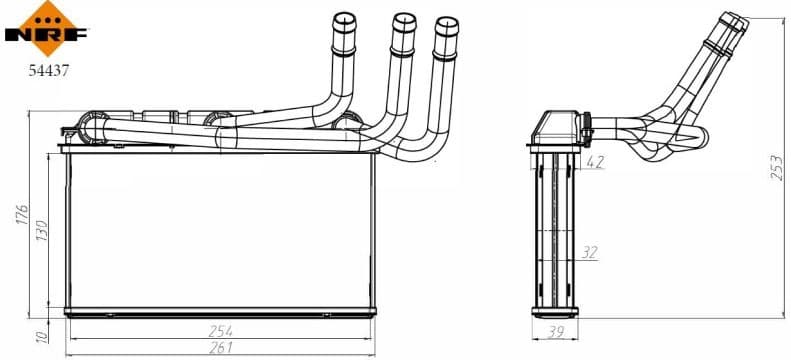 Heat Exchanger, interior heating EASY FIT 54437